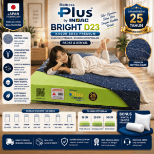 Kasur Busa INOAC Mattress Plus D23 Original Density 23 Garansi 25 Tahun Cover Knitting