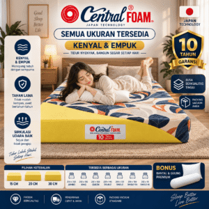 Kasur Busa Central Foam D16 Original Density 16 Empuk Garansi 10 Tahun Semua Ukuran