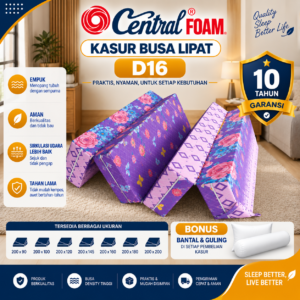 Kasur Busa Lipat Central Foam D16 Original Density 16 Empuk Garansi 10 Tahun Semua Ukuran