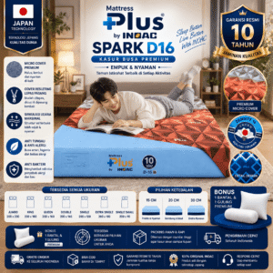 Kasur Busa INOAC Mattress Plus D16 Original Density 16 Empuk Garansi 10 Tahun Cover Micro